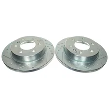 Rear DRILLEDSLOTTED ROTOR PAIR image 1