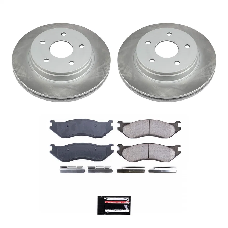 Front SEMI-COATED ROTOR KIT for Dodge Ram 1500