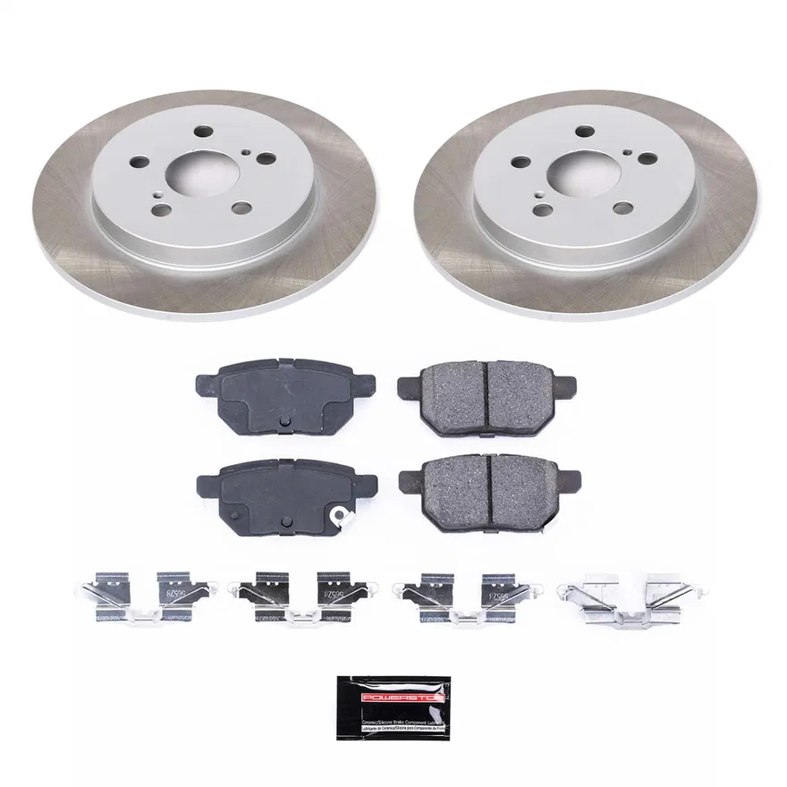 Rear SEMI-COATED ROTOR KIT for Pontiac Vibe