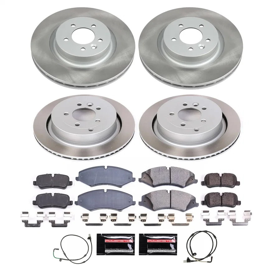 Front and Rear SEMI-COATED ROTOR KIT for Land Rover LR4
