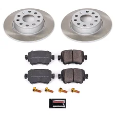 Rear SEMI-COATED ROTOR KIT for Volkswagen image 1