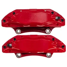 Front RED CALIPER PAIR W/O BRKT for Acura TL image 2