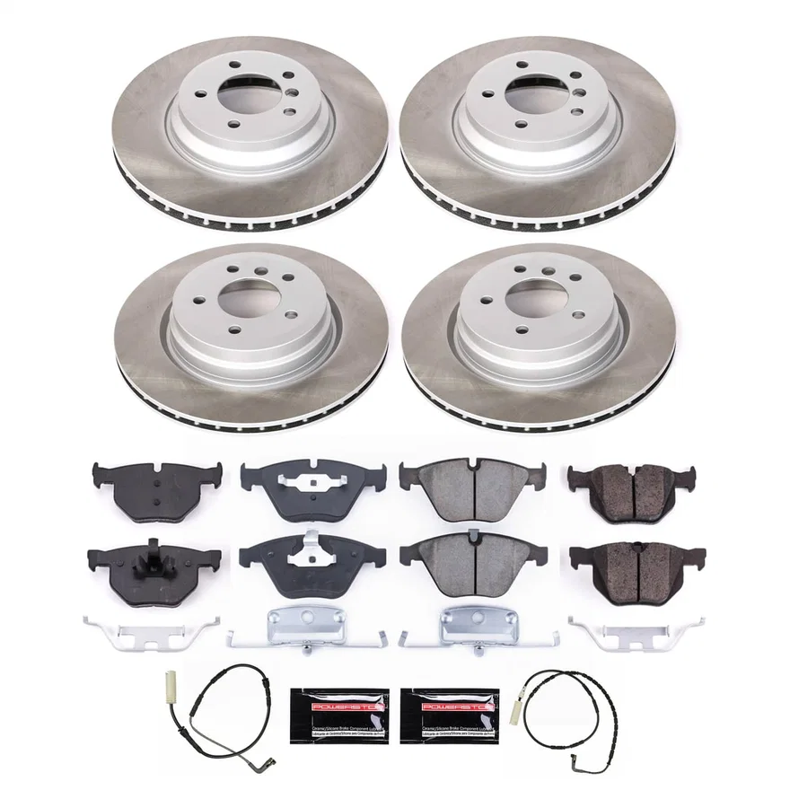 Front and Rear SEMI-COATED ROTOR KIT for BMW