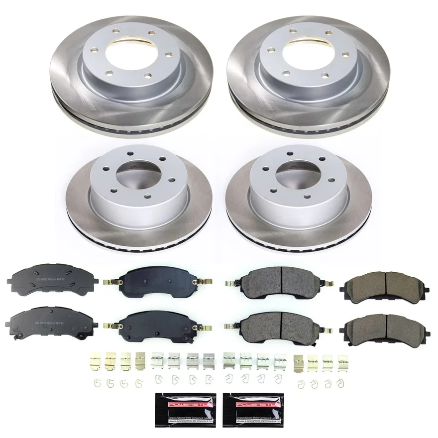 Front and Rear SEMI-COATED ROTOR KIT for Ford Bronco