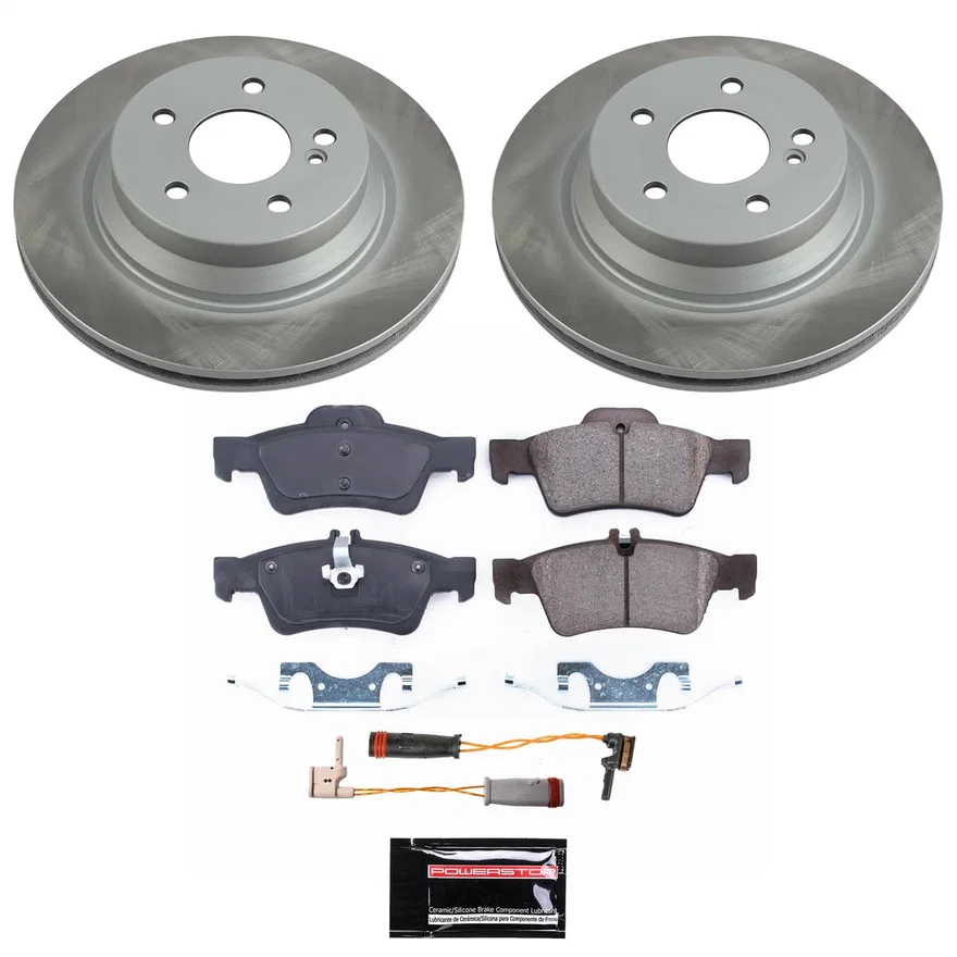 Rear SEMI-COATED ROTOR KIT for Mercedes-Benz E350