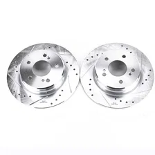 Rear DRILLEDSLOTTED ROTOR PAIR image 2