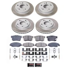 Front and Rear SEMI-COATED ROTOR KIT for Honda Civic image 1