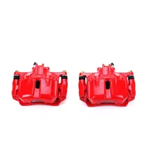 Front RED CALIPER PAIR W/BRKT for Honda Civic image 2
