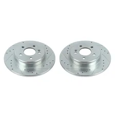 Rear DRILLEDSLOTTED ROTOR PAIR for Mercedes-Benz C300 image 2