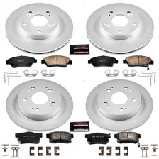 Front and Rear Z17 COATED BRAKE KIT for Honda Civic image 2