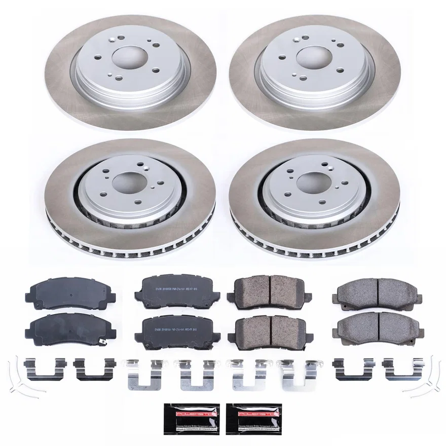 Front and Rear SEMI-COATED ROTOR KIT for Acura TLX