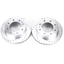 Front DRILLEDSLOTTED ROTOR PAIR image 2