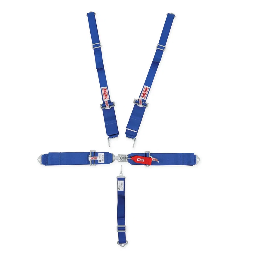 Racing Latch and Link Lap Bolt-In 5-Point Pull-Down Harness