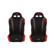 Racing Vortex II Off-Road Suspension Seats Black/Red PAIR image 9