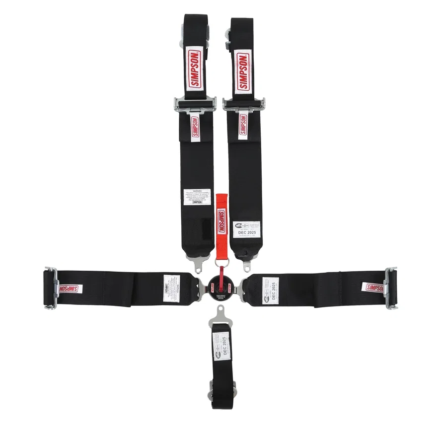 LCL 62" Lap FM 5-Point PU Harness Black