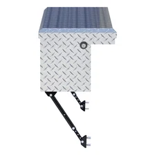 Bright Aluminum 48" Truck Side Tool Box with Low Profile, Space-Saving Legs image 2