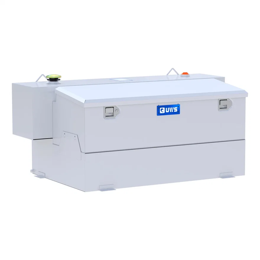 White Hammerhead-Style 100-Gallon Steel-Aluminum Combo Transfer Tank
