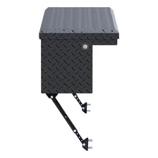 Matte Black Aluminum 48" Truck Side Tool Box with Low Profile, Space-Saving Legs image 2
