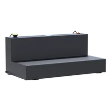 Matte Black 100-Gallon L-Shape Steel Transfer Tank image 1
