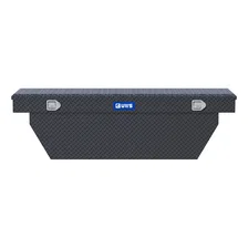 Matte Black Aluminum 69" Deep Angled Crossover Truck Tool Box image 2