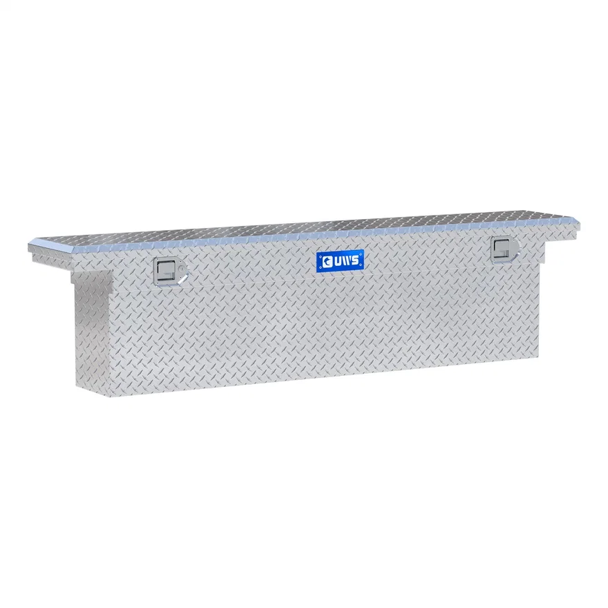 Bright Aluminum 72" Deep Slim Crossover Box with Low Profile (Heavy Packaging)