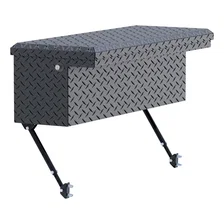 Matte Black Aluminum 36" Truck Side Tool Box with Low Profile, Space-Saving Legs image 3