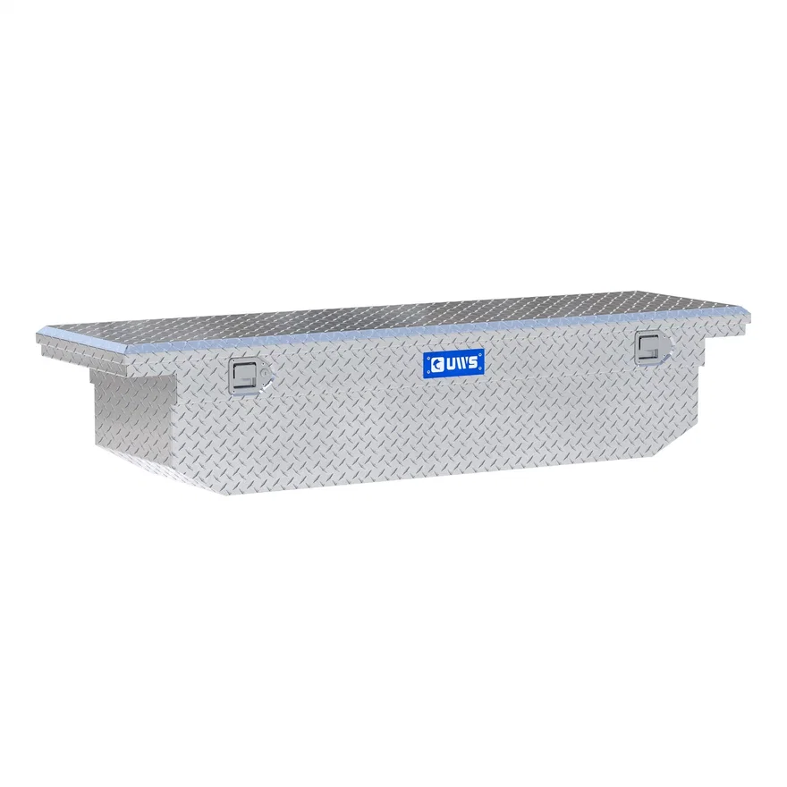 Bright Aluminum 69" Angled Truck Tool Box with Low Profile (LTL Shipping Only)