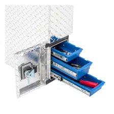Bright Aluminum 48" Passenger-Side Wheel Well Tool Box (Heavy Packaging) image 11