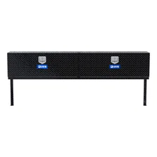 Gloss Black Aluminum 90" Double-Door Topside Truck Tool Box image 2