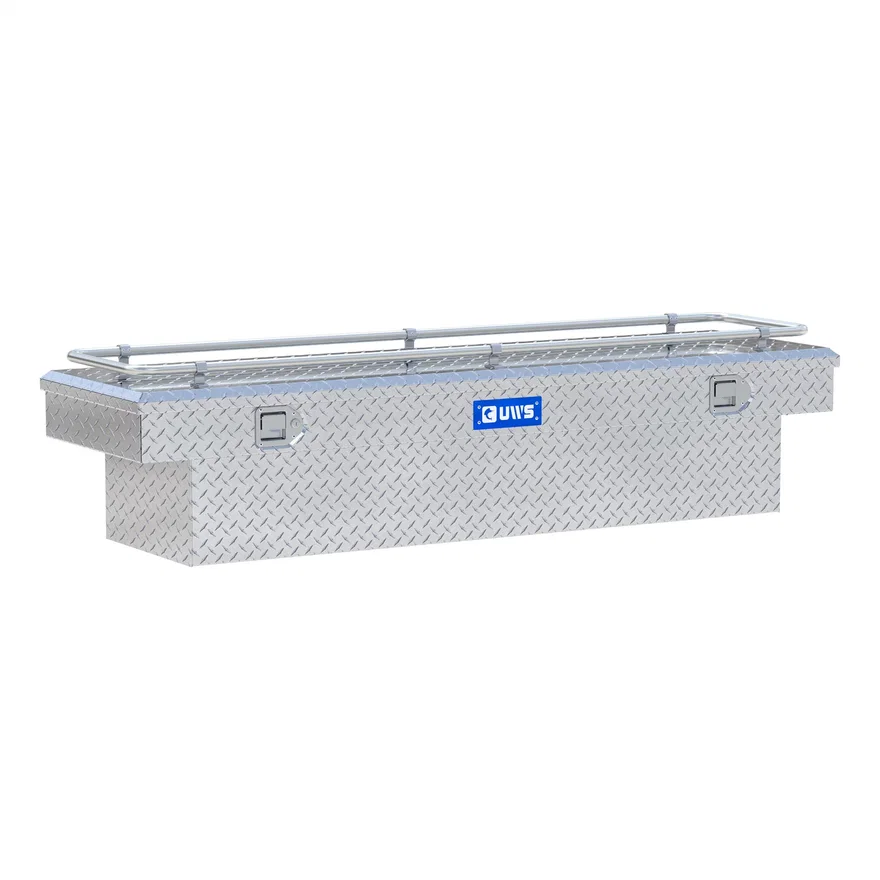 Bright Aluminum 69" Crossover Truck Tool Box with Rail