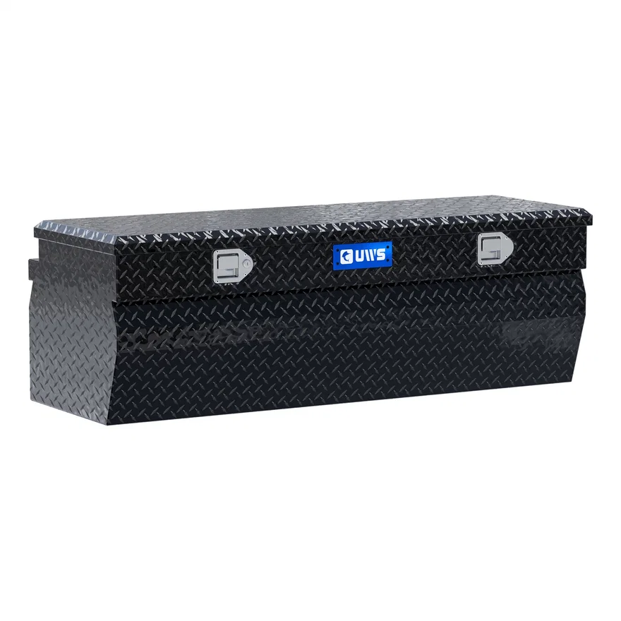 Gloss Black Aluminum 55" Wedge Utility Chest Box (Heavy Packaging)