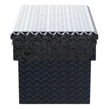 Gloss Black Aluminum 69" Deep Angled Secure Lock Truck Tool Box with Low Profile image 5