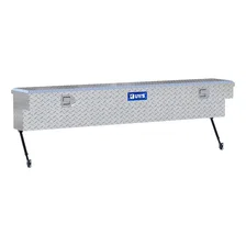 Bright Aluminum 72" Truck Side Tool Box with Space-Saving Legs image 4