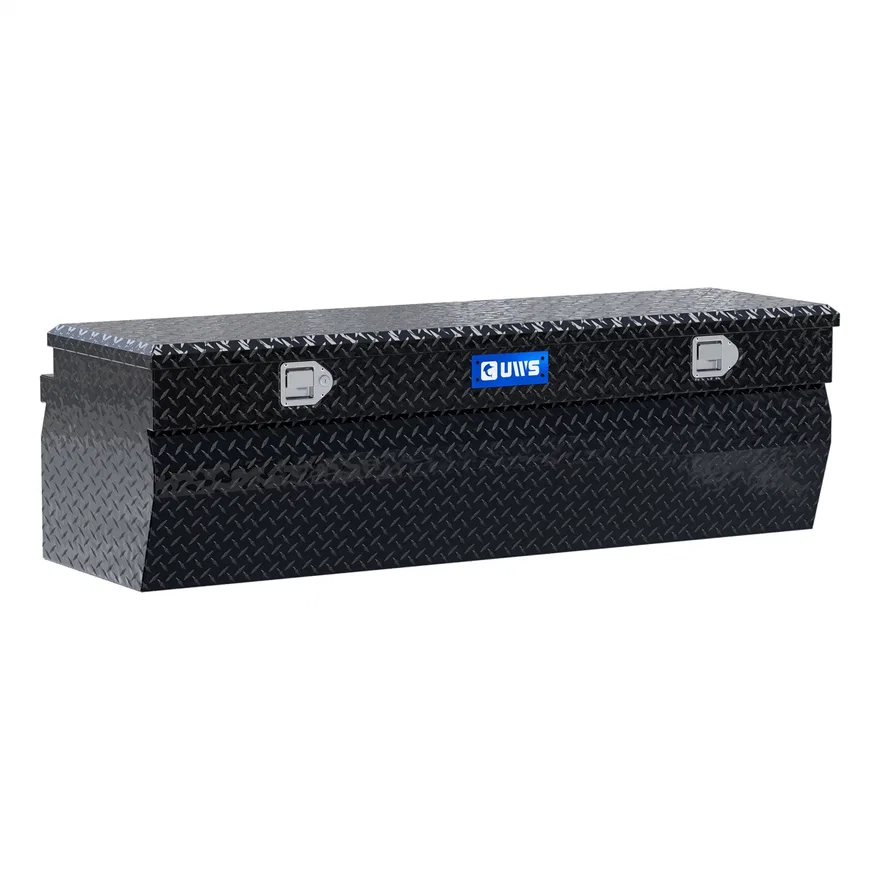 Gloss Black Aluminum 60" Wedge Utility Chest Box (Heavy Packaging)