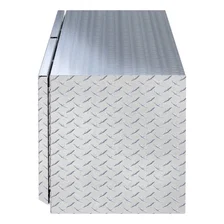 Bright Aluminum 96" Double-Door Underbody Tool Box image 5