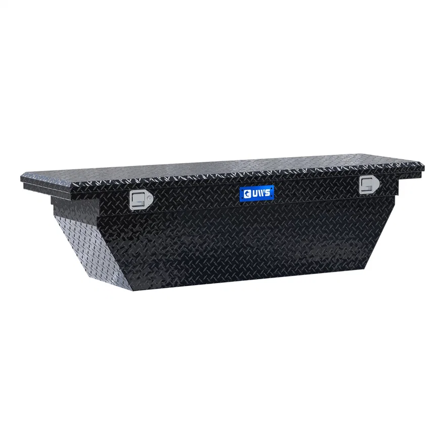 Gloss Black 69" Deep Angled Truck Tool Box, Low Profile (LTL Shipping Only)