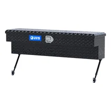 Gloss Black Aluminum 48" Truck Side Tool Box with Space-Saving Legs image 3