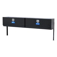 Gloss Black Aluminum 96" Double-Door Topside Truck Tool Box image 3