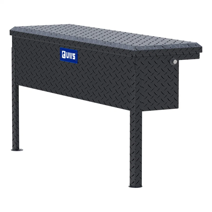 Matte Black Aluminum 48" Truck Side Tool Box with Low Profile (Heavy Packaging)