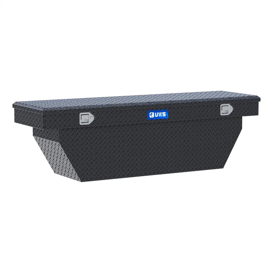 Matte Black Aluminum 69" Deep Angled Crossover Truck Tool Box