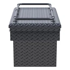 Matte Black Aluminum 69" Deep Angled Secure Lock Tool Box, Low Profile, Rail image 5
