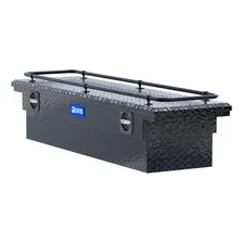 Gloss Black Aluminum 69" Secure Lock Crossover Truck Tool Box, Low Profile, Rail image 4