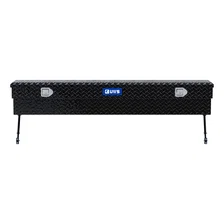 Gloss Black Aluminum 72" Truck Side Tool Box with Space-Saving Legs image 2