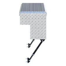 Bright Aluminum 48" Truck Side Tool Box with Space-Saving Legs image 5