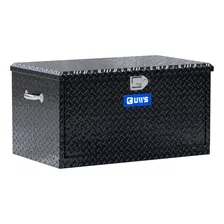 Gloss Black Aluminum 38" Utility Chest Box with Drawers image 1