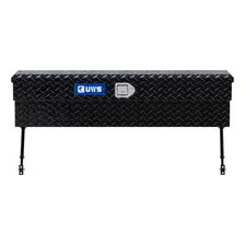 Gloss Black Aluminum 48" Truck Side Tool Box with Space-Saving Legs image 2