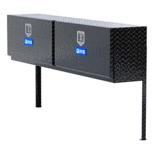 Gloss Black Aluminum 72" Double-Door Topside Truck Tool Box (Heavy Packaging) image 1
