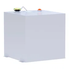 White 53-Gallon Rectangle Steel Transfer Tank image 1