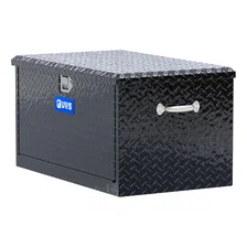 Gloss Black Aluminum 38" Utility Chest Box with Drawers image 4