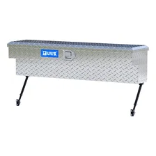 Bright Aluminum 48" Truck Side Tool Box with Space-Saving Legs image 3